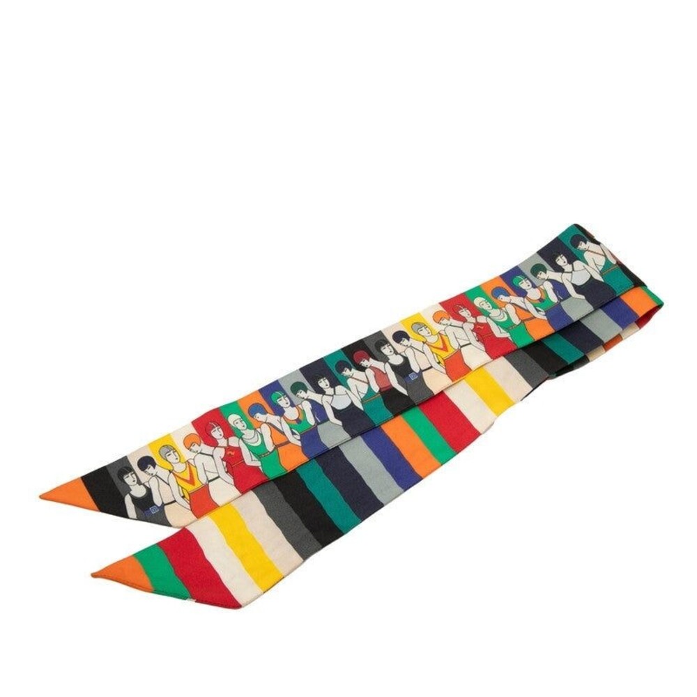 Hermes Twilly Les Baigneuses Silk Scarf Multicolor